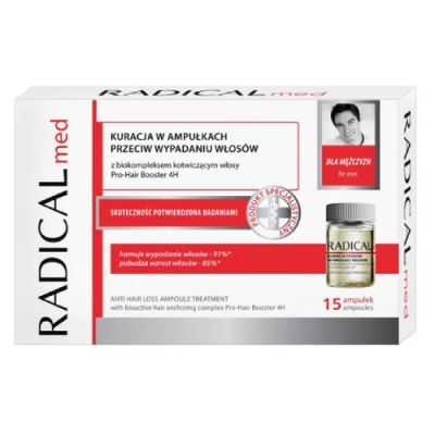 RADICAL MED Kuracja przeciw wypadaniu włosów dla mężczyzn 15 ampułek x 5 ml IDEEPHARM