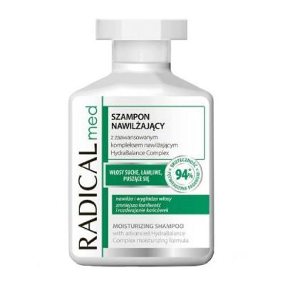 Radical Med Szampon nawilżający do włosów suchych, łamliwych, puszących się, 300 ml