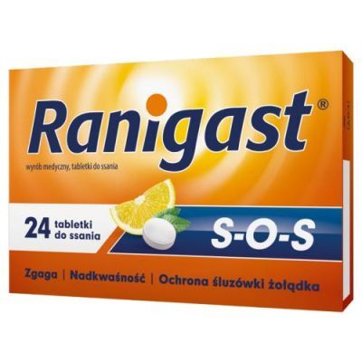 Ranigast SOS tabletki do ssania, 24 tabl.
