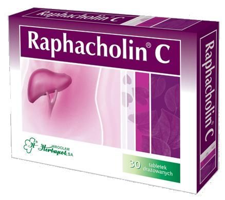 RAPHACHOLIN C 30 tabletek, niestrawność, trawienie, wątroba
