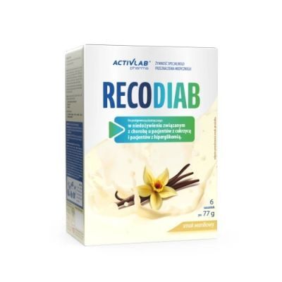 RECODIAB o smaku waniliowym 6 saszetek po 77 g Activlab Pharma