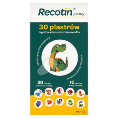 RECOTIN plastry łagodzące po ukąszeniu owadów, 30szt.