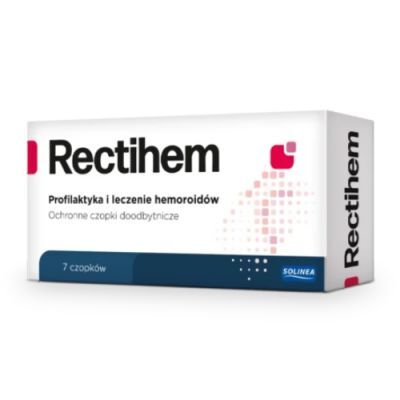 Rectihem Ochronne czopki doodbytnicze, 7 czop. - profilaktyka i leczenie hemoroidów