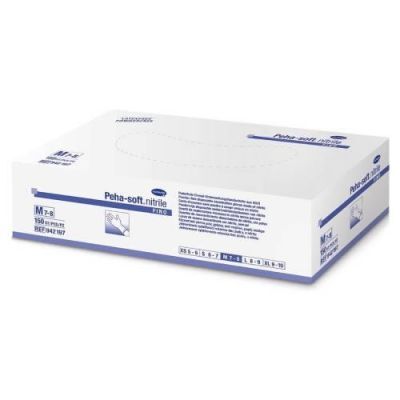 Rękawice PEHA-SOFT nitrile fino rozmiar M, 150 szt.