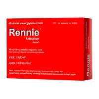 Rennie Antacidum 680 mg + 80 mg, 48 tabletek do rozgryzania (Delfarma)