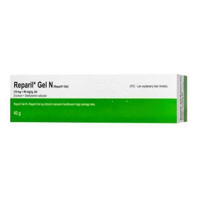 Reparil Gel N Żel 10 mg + 50 mg, 40 g (Delfarma) - na stłuczenia i urazy stawów