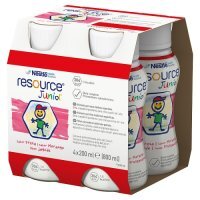 RESOURCE JUNIOR Płyn o smaku truskawkowym 4 x 200 ml