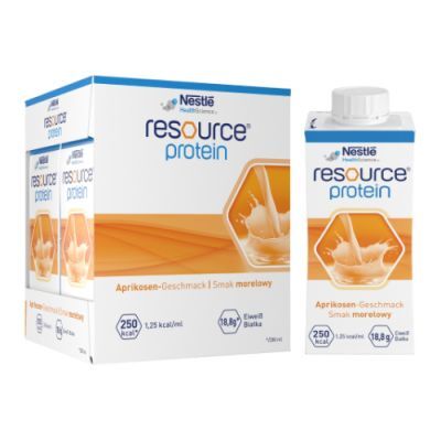 Resource Protein Preparat odżywczy w płynie smak morelowy, 4 x 200 ml