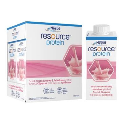 Resource Protein Preparat odżywczy w płynie smak truskawkowy, 4 x 200 ml