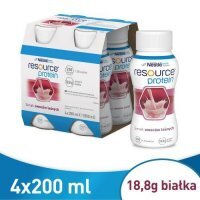 Resource Protein smak owoców leśnych, 4x200ml KRÓTKA DATA 09.12.2024