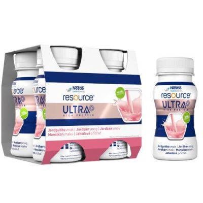 Resource Ultra+ smak truskawkowy, 4 x 125 ml