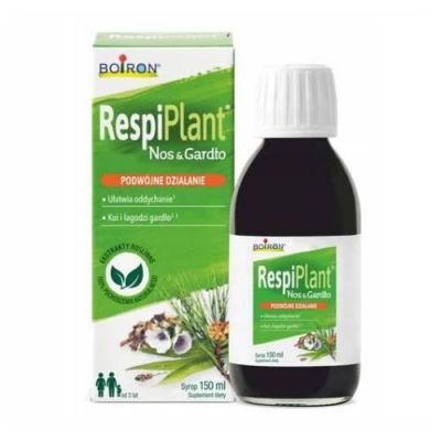 RESPIPLANT Syrop z babką lancetowatą, sosną i prawoślazem, 150 ml KRÓTKA DATA 31.10.2026