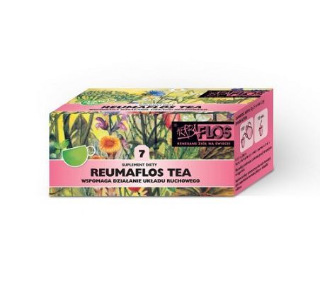 REUMAFLOS TEA 7 Herbatka wspomagająca działanie układu ruchowego 20 saszetek po 2 g HERBA-FLOS