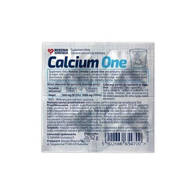 Rodzina Zdrowia Calcium One, 12 tabletek musujących (blister)