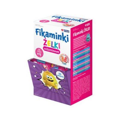 Rodzina Zdrowia Fikaminki żelki witaminowe o smaku pomarańczowym i truskawkowym, 30 szt.