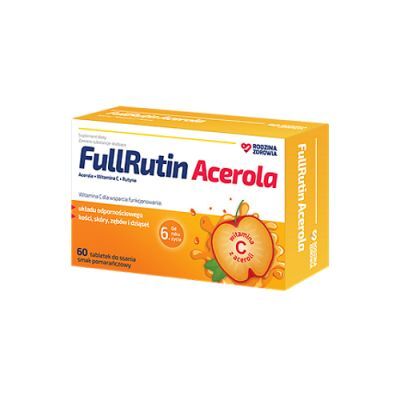 Rodzina Zdrowia FullRutin Acerola smak pomarańczowy, 60 tabl. do ssania