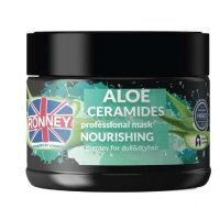 RONNEY Aloe Ceramides Odżywiająca maska do włosów matowych i suchych z aloesem i ceramidami, 300ml