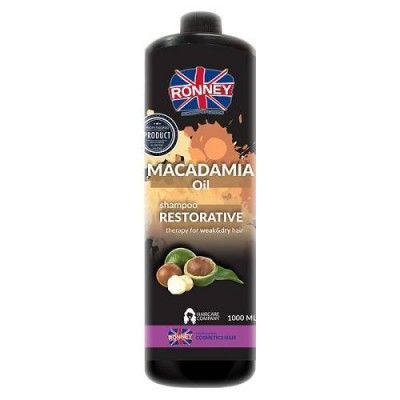 RONNEY Szampon wzmacniający - olej macadamia, 1000ml
