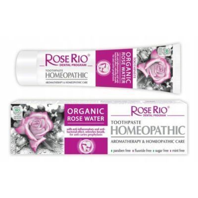 Rose Rio Homeopathic Pasta do zębów z organiczną wodą różaną, 65 ml