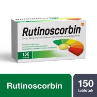 RUTINOSCORBIN 150 tabletek, wspomaga odporność