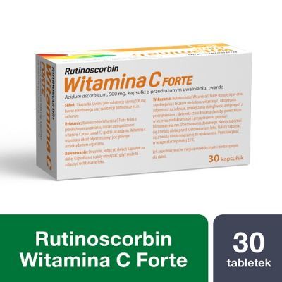 RUTINOSCORBIN WITAMINA C FORTE 30 kapsułek