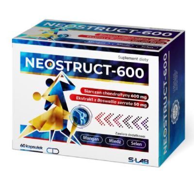 S-LAB Neostruct-600 siarczan chondroityny, 60 kaps. KRÓTKA DATA 31.03.2026
