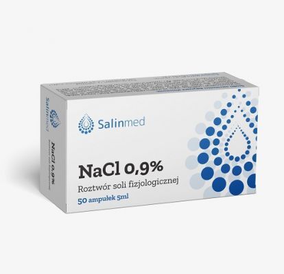 Salinmed NaCl 0,9% roztówr soli fizjologicznej 5 ml x 50 sztuk