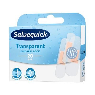 SALVEQUICK TRANSPARENT plastry transparentne wodoodporne 20 sztuk