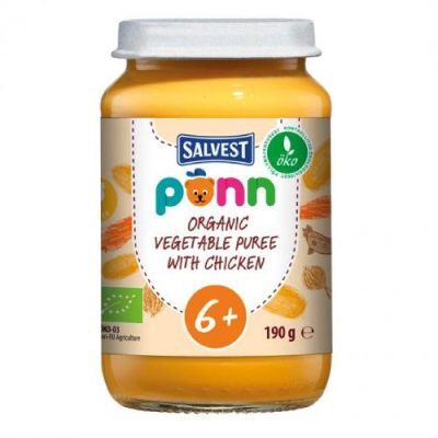 SALVEST PÕNN BIO Kurczak z puree warzywnym, 190g