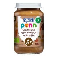 SALVEST PÕNN BIO Mięso wołowe z kaszą gryczaną i warzywami, 190g