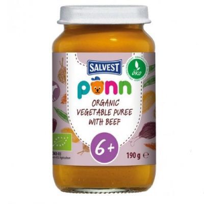 SALVEST PÕNN BIO Wołowina z puree warzywnym, 190g
