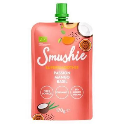 Salvest Smushie Bio Exotic Boost Smoothie owocowe marakuja, mango, bazylia, 170 g