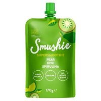 Salvest Smushie Bio Fresh Boost Smoothie owocowe gruszka, kiwi, spirulina, 170 g