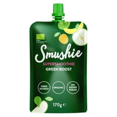 Salvest Smushie Bio Green Boost Smoothie owocowe jabłko, szpinak, 170 g
