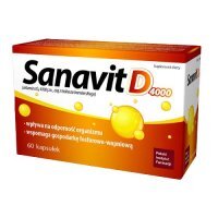 Sanavit D 4000 Witamina D3, 60kaps. Polski Instytut Farmacji