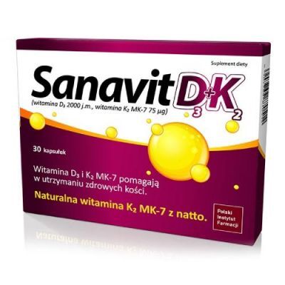 Sanavit D3+K2, 30kaps. Polski Instytut Farmacji
