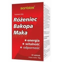 SANBIOS Różeniec Bakopa Maka 30 tabletek