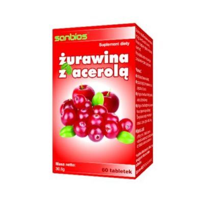 SANBIOS Żurawina z acerolą, 60 tabl.
