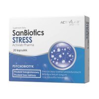 SANBIOTICS STRESS 20 kapsułek Activlab Pharma DATA WAŻNOŚCI 15.09.2024