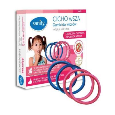 SANITY Cicho wSZA Gumki do włosów, 4 sztuki