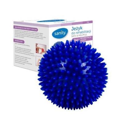 SANITY Piłka - Jeżyk do rehabilitacji granatowa 10cm, 1szt.