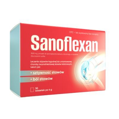 Sanoflexan 1500 mg proszek do sporządzania roztworu doustnego, 30 saszetek po 4 g
