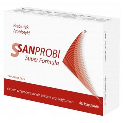 SANPROBI SUPER FORMULA 40 kapsułek, na mikroflorę jelit