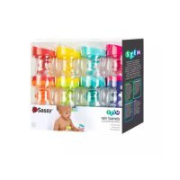 SASSY Kubeczki do kąpieli 6m+ Zestaw zabawek do wody, 8szt.