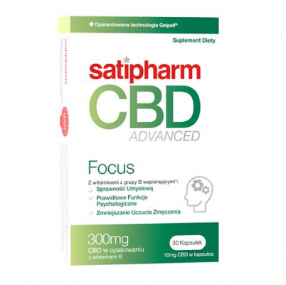 SATIPHARM CBD Advanced Focus 10 mg Gelpell 30 kapsułek