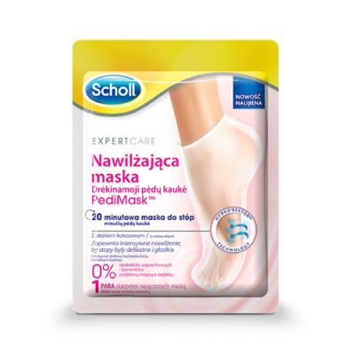 SCHOLL PEDI MASK nawilżająca maska z olejkiem kokosowym 1 para skarpetek