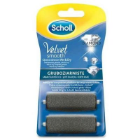 SCHOLL VELVET SMOOTH 2 wymienne głowice obrotowe gruboziarniste z kryształkami diamentu