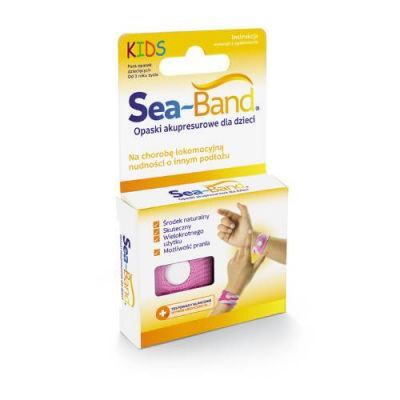 Sea-Band Opaska akupresurowa dla dzieci różowa, 2 szt.