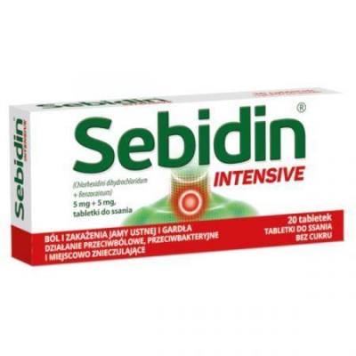 SEBIDIN INTENSIVE 20 tabletek do ssania