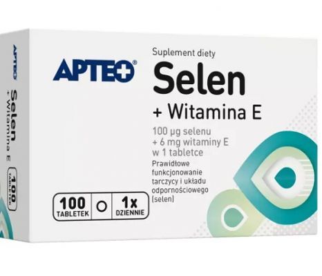 SELEN + WITAMINA E 100 tabletek APTEO
